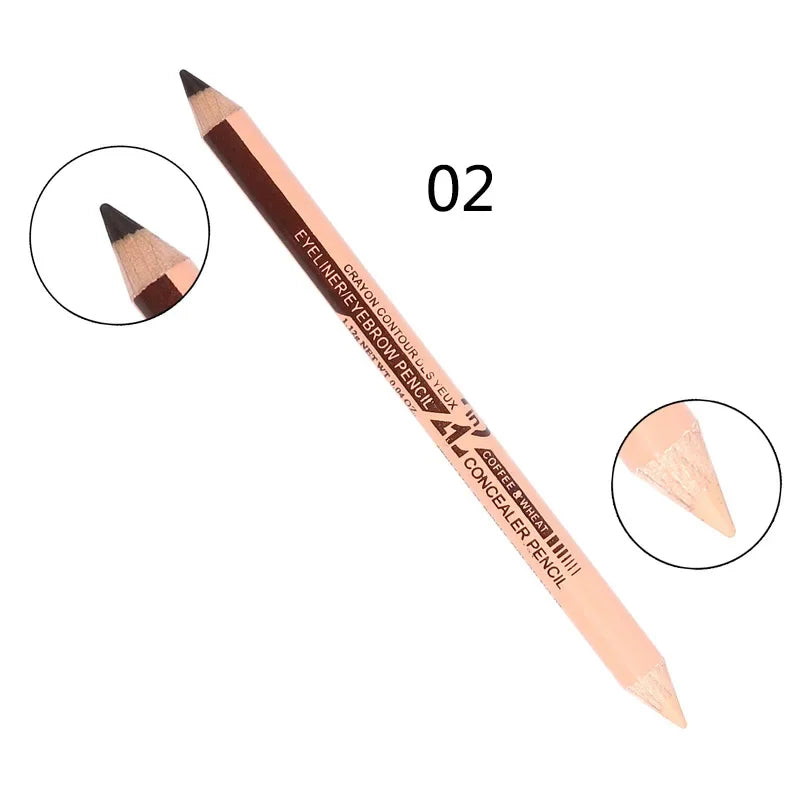 Crayon Maquillage 2 en 1 — Eyeliner et Anti-cernes, Double Embout, Longue Tenue, Waterproof, Stylo pour Yeux, Outil Maquillage