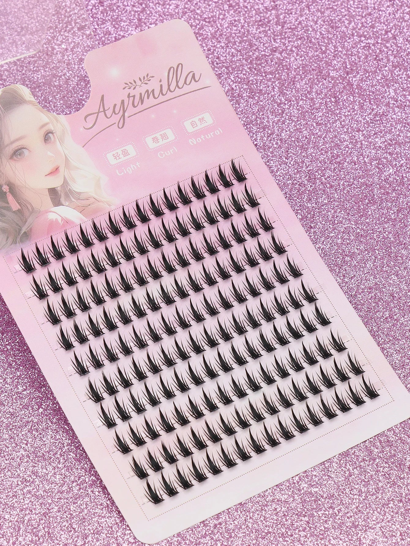 Lot de 160 bouquets de faux cils naturels 3D — effet œil de chat ou manga, parfaits pour les fêtes, le travail ou un look quotidien.