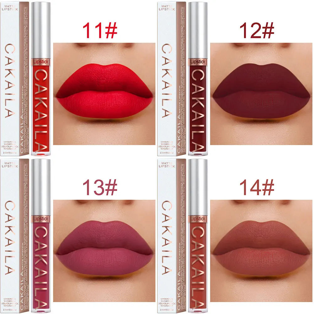 Rouge à lèvres 18 couleurs – Finition mate | Waterproof et non collant | Gloss longue tenue pour lèvres élégantes