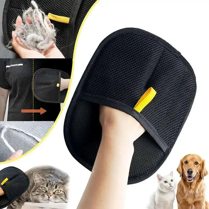 Double-Sided Pet Hair Removal Glove – Reusable Fur Cleaner for Furniture & Clothing