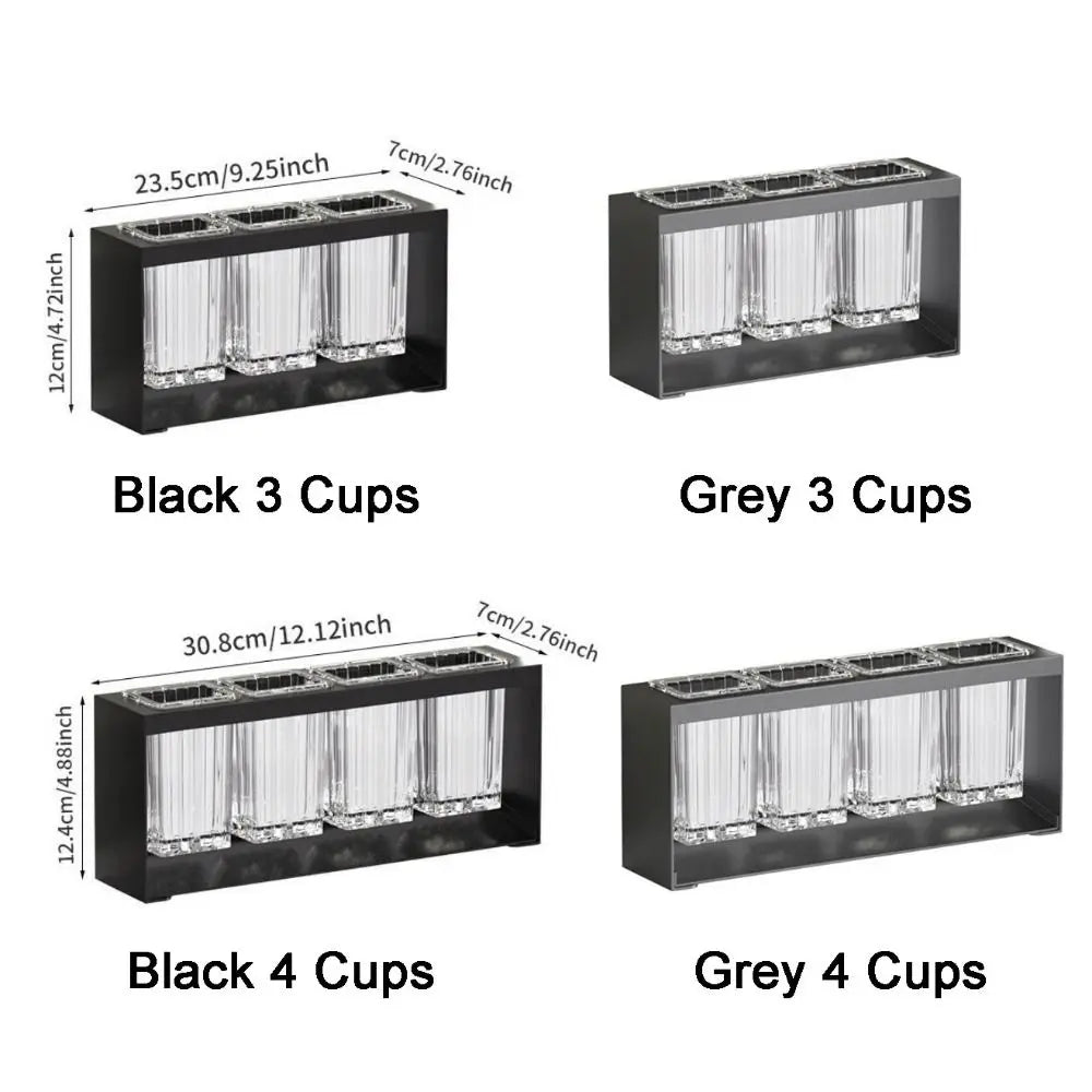 Carbon Steel Electric Toothbrush Holder – Transparent Bathroom Organizer Rack