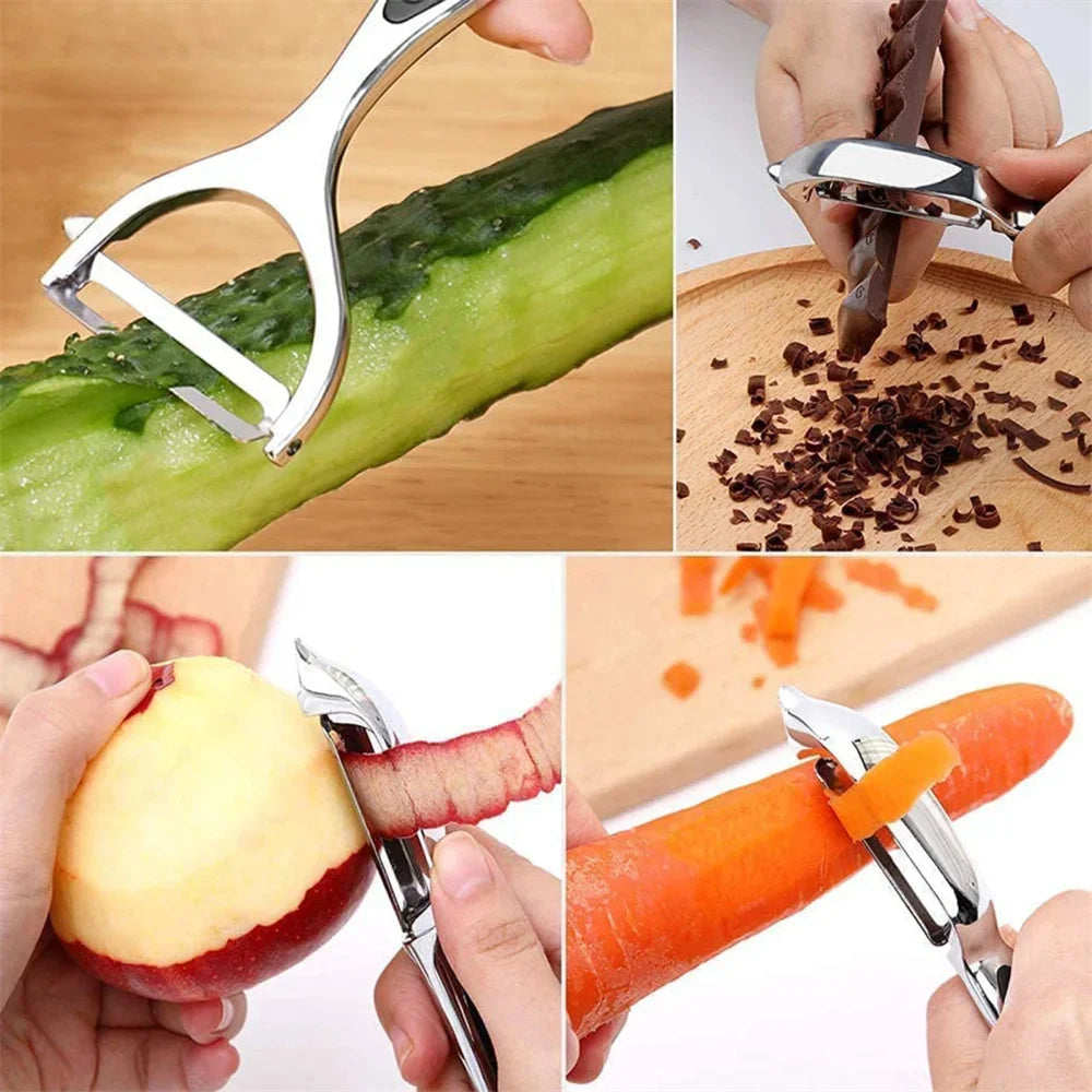 Multifunction Stainless Steel Vegetable Peeler – Potato, Carrot & Fruit Peeler with Grater Kitchen Tool