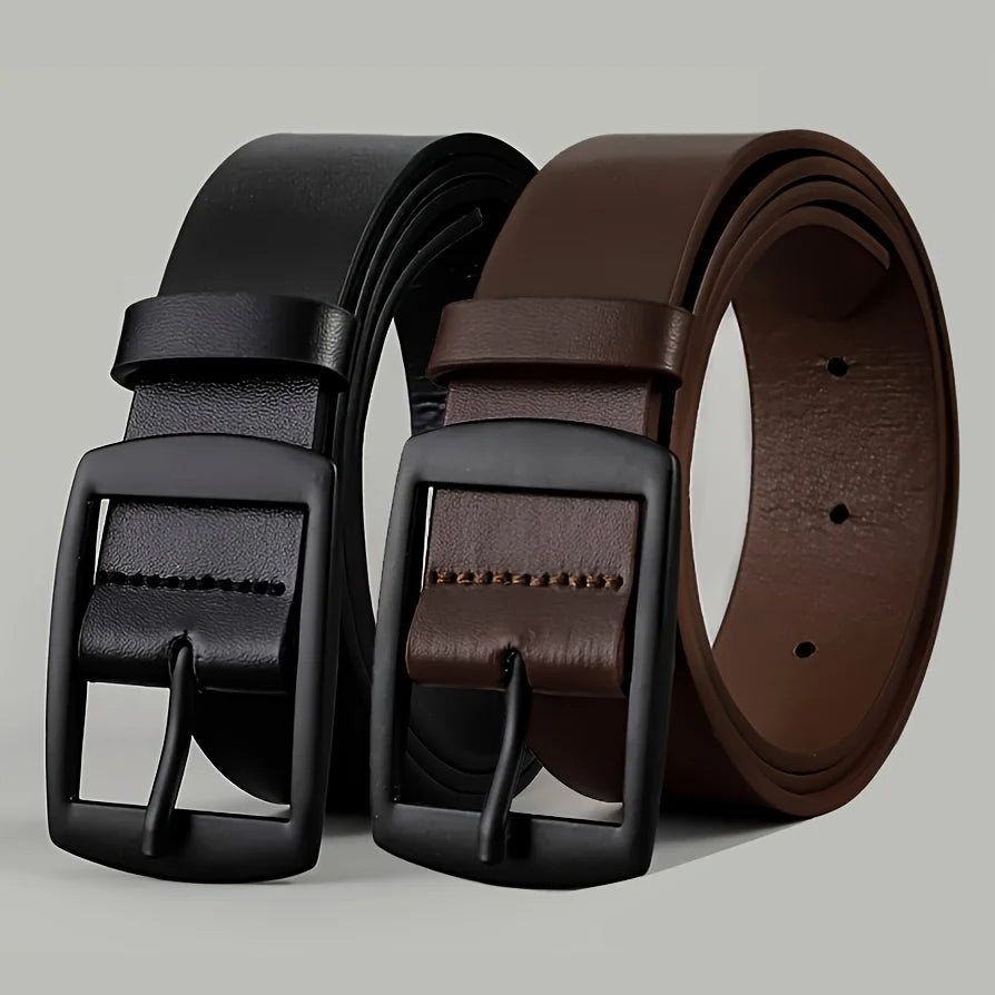 « Ceinture Homme Luxe – Cuir PU, Boucle Métal »