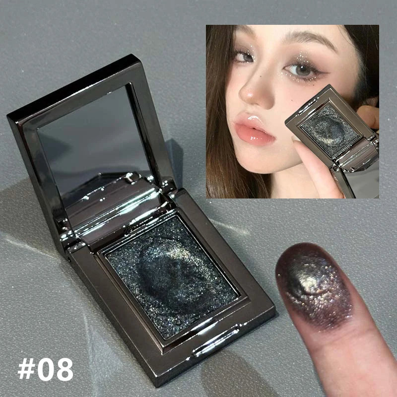 **« Palette fards à paupières caméléon vert foncé – Pailleté, facile à appliquer et illuminant »**