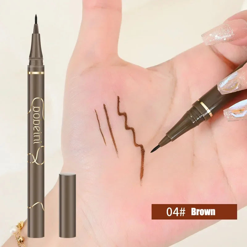 Eyeliner Liquide Ultra-Fin – Waterproof, Longue Tenue, Noir et Marron, Anti-Sueur, Séchage Rapide, Mat, Maquillage des Yeux