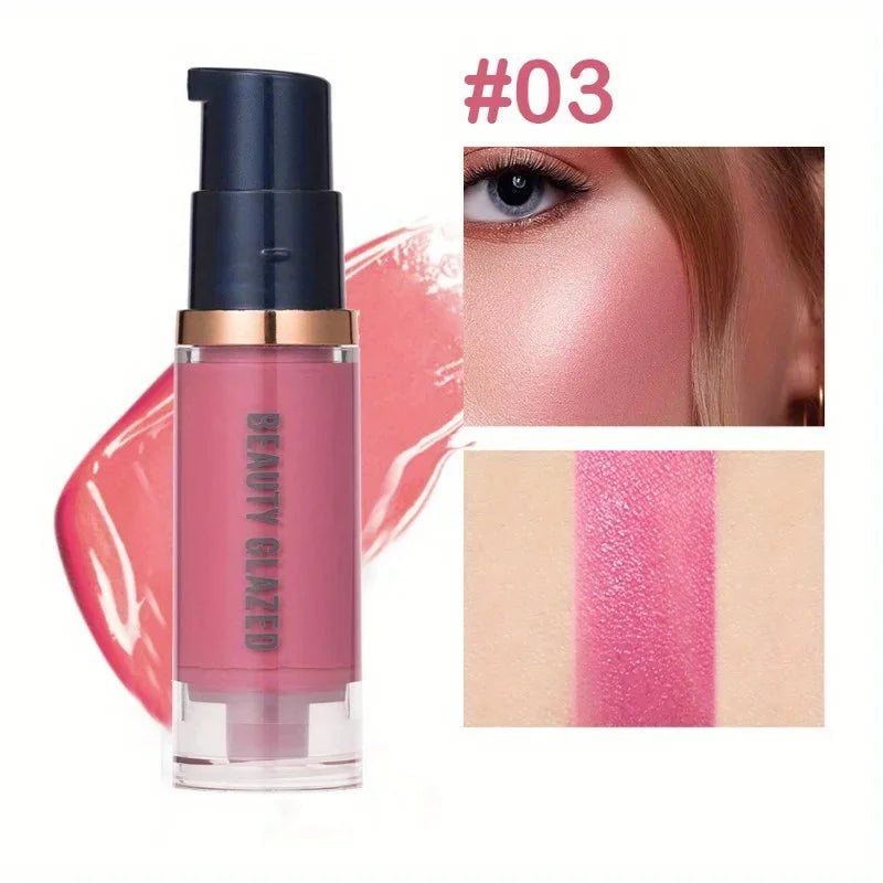 Blush liquide – Longue tenue, waterproof et anti-transpiration, léger – Ne s’efface pas, effet naturel sur les joues, maquillage visage