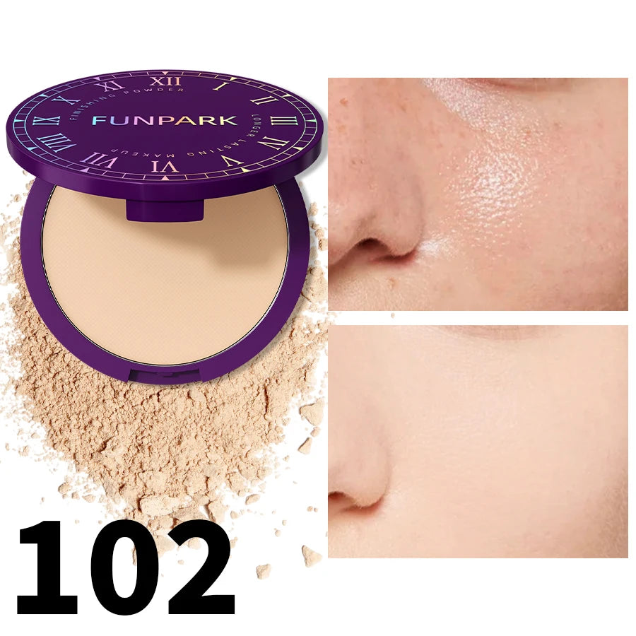 Poudre pressée matte 5 couleurs – Couvrance totale, contrôle de l’huile, finition parfaite et légère, maquillage pour femmes, idée cadeau