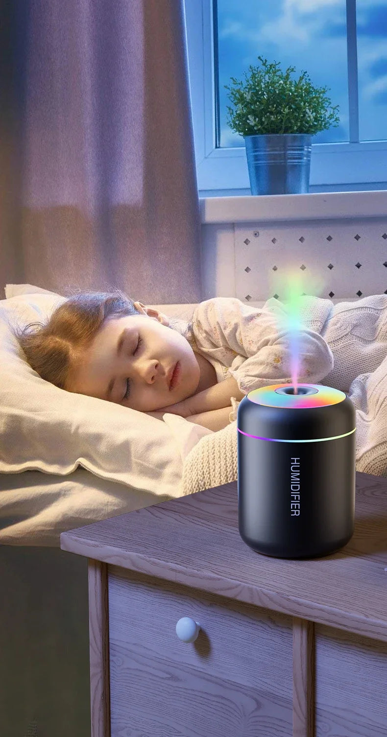 Mini USB Aroma Diffuser – 180ML Essential Oil Humidifier for Car, Home & Bedroom