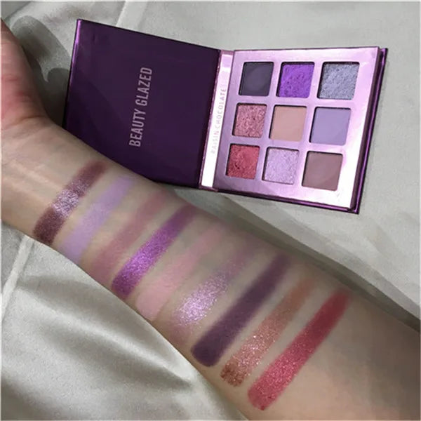 Palette fards à paupières 9 couleurs, mats et scintillants, longue tenue, waterproof, maquillage yeux toute la journée