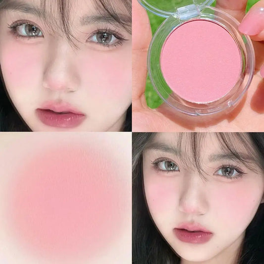 Blush mat pour filles – Crème pêche, maquillage rose et rouge pour joues – Poudre blush, teinte pour contour, palette de joues