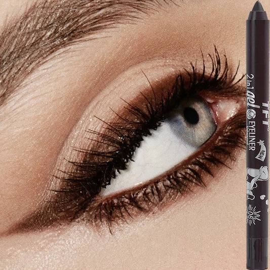 Crayon Eyeliner Marron Coloré pour Femme, Stylo Gel, Maquillage, Cosmétiques, Longue Durée, Pas de Décoloration, Imperméable, Pas de Floraison, Document, 256