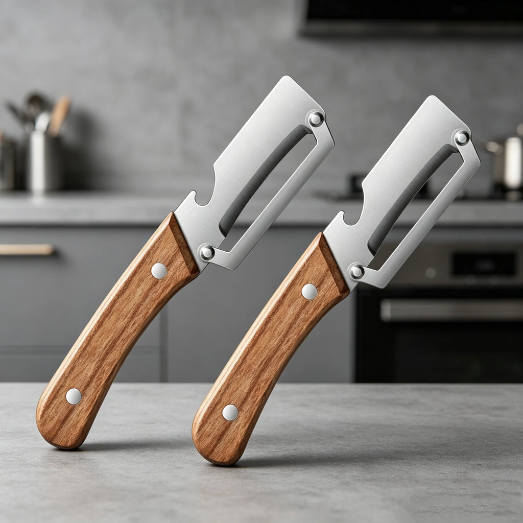 3-in-1 Multifunction Stainless Steel Peeler – Vegetable & Fruit Peeler, Slicer and Shredder Kitchen Tool