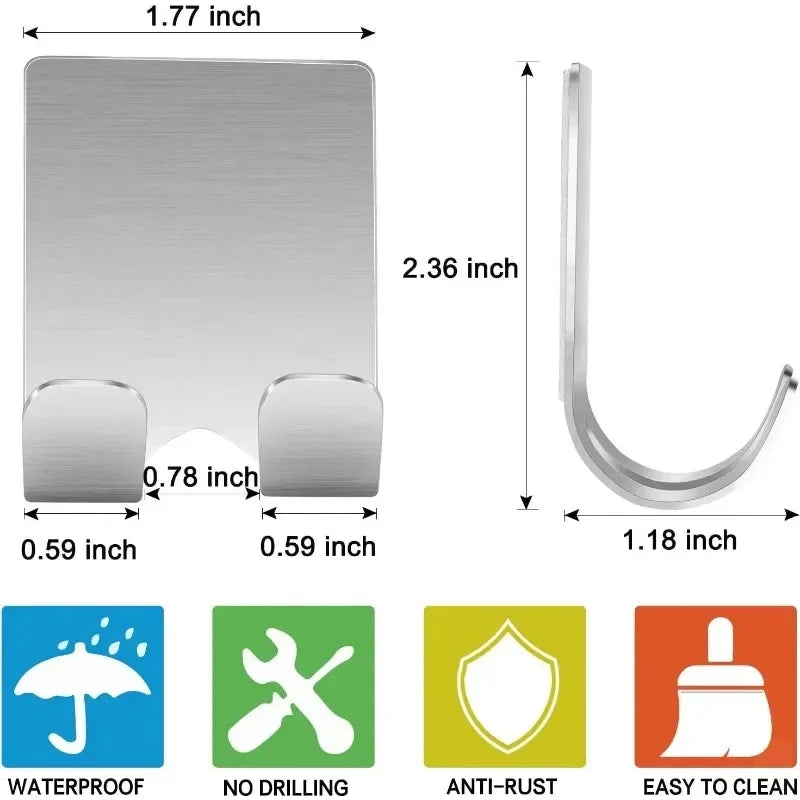 Wall Mounted Razor Holder – Adhesive Bathroom Storage Hook