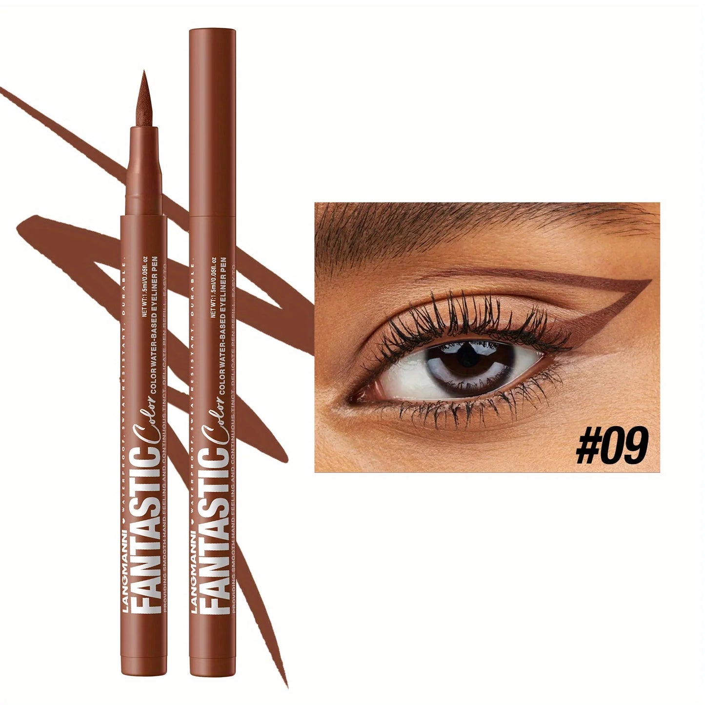 Eyeliner Stylo 1 pc — waterproof, séchage rapide, résistant à l’huile et anti-bavures, longue tenue, ultra-fin
