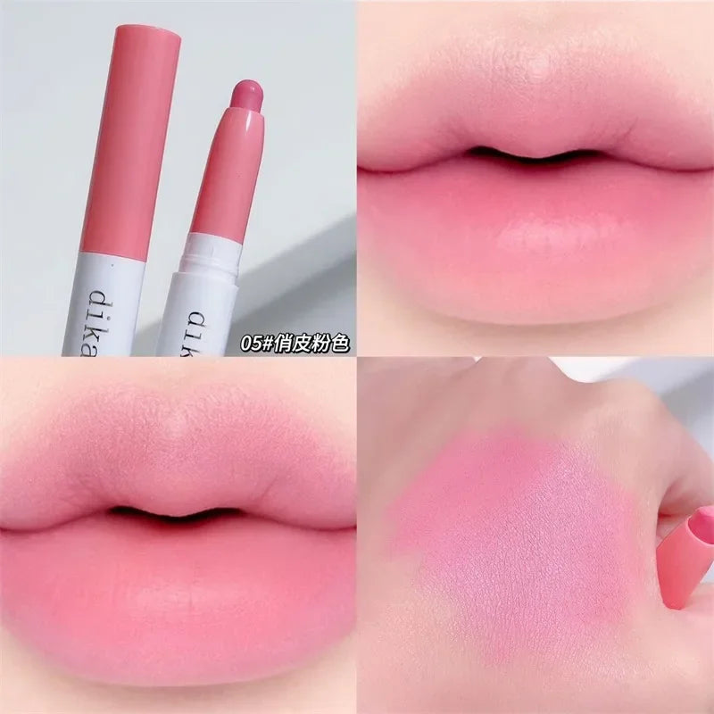 Crayon à Lèvres Mat Waterproof – Nude et Corail Rose, Contour, Longue Tenue, Anti-Transfert, Maquillage des Lèvres