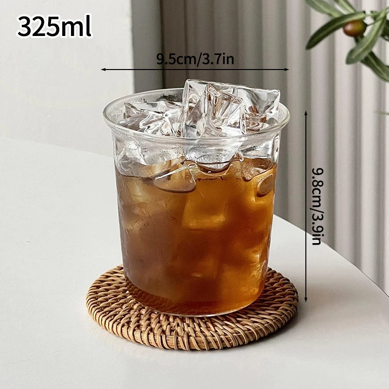 Aesthetic Glass Cups Set – Iced Coffee, Latte, Cocktail & Wine Glass Drinkware Collection