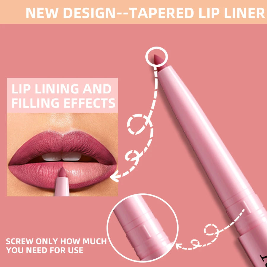 Crayon à lèvres mat waterproof – 1 pièce Définit et contourne parfaitement les lèvres. Teinte Sexy Red, couleur naturelle et intense. Texture hydratante, idéale pour un maquillage des lèvres longue tenue