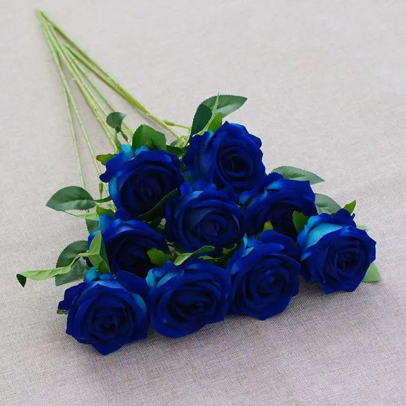 Artificial Rose Flower Stems – Realistic Red Roses for Home & Wedding Décor