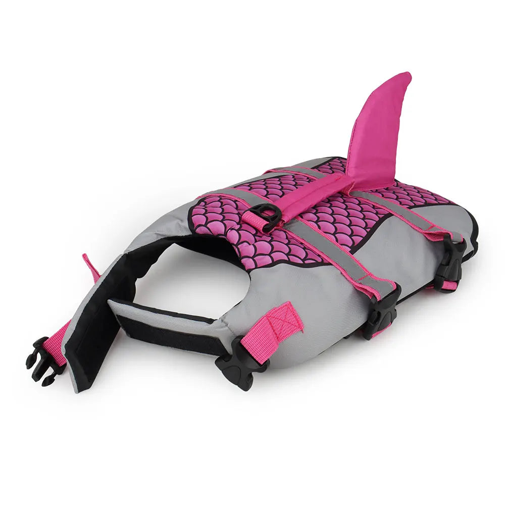 Shark Dog Life Jacket – Adjustable Pet Swimming Vest with Rescue Handle
