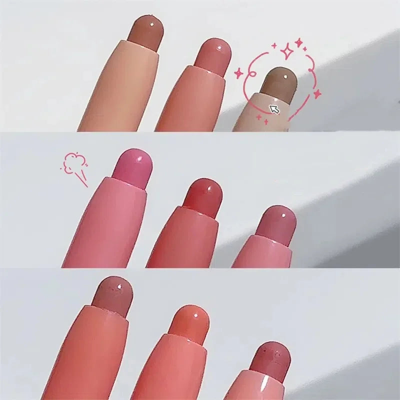 Crayon à Lèvres Mat Waterproof – Nude et Corail Rose, Contour, Longue Tenue, Anti-Transfert, Maquillage des Lèvres