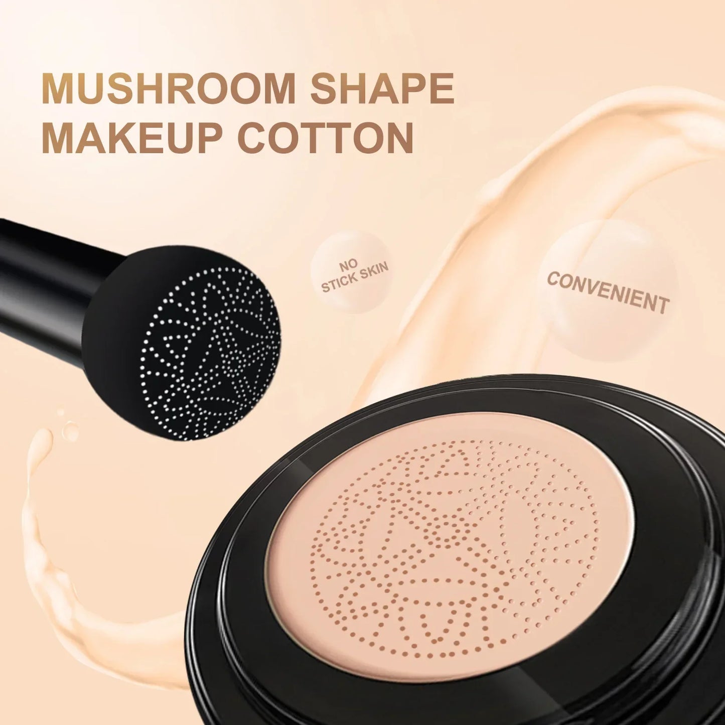 Magic Foundation CC Cream Coussin Air Tête de Champignon – Correcteur, Hydratant, Waterproof, Base de Maquillage pour le Visage