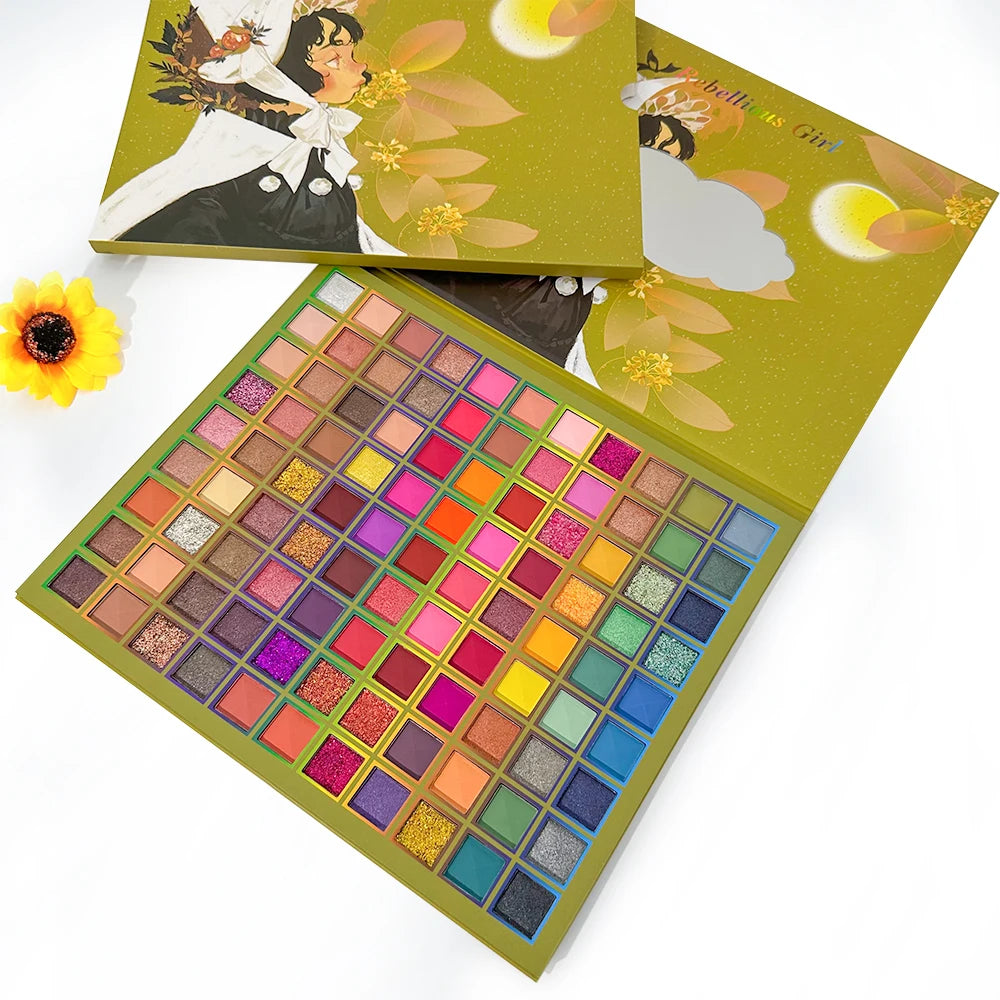 **« Palette fards à paupières 99 couleurs – Arc-en-ciel, mat et longue tenue »**