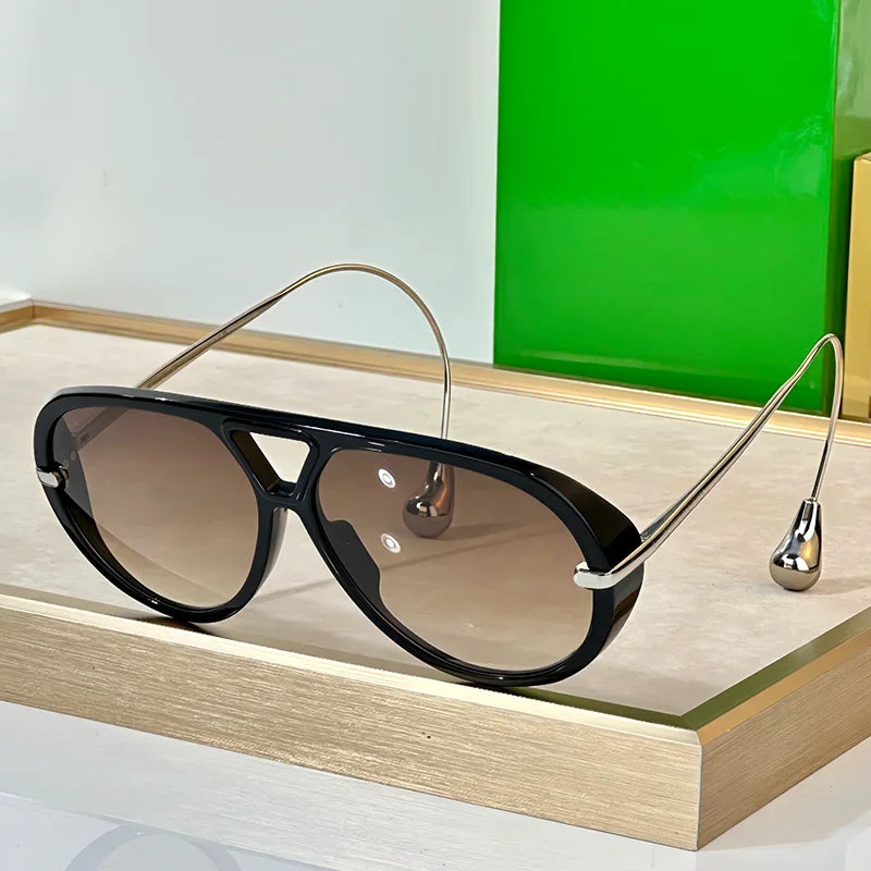 « Lunettes de soleil Femme – Aviateur INS, Tortoise & Or »