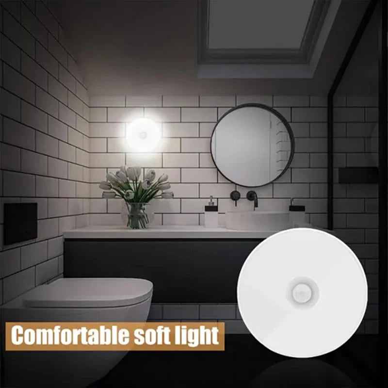 PIR Motion Sensor LED Night Light – USB Rechargeable Wireless Closet & Cabinet Lamp