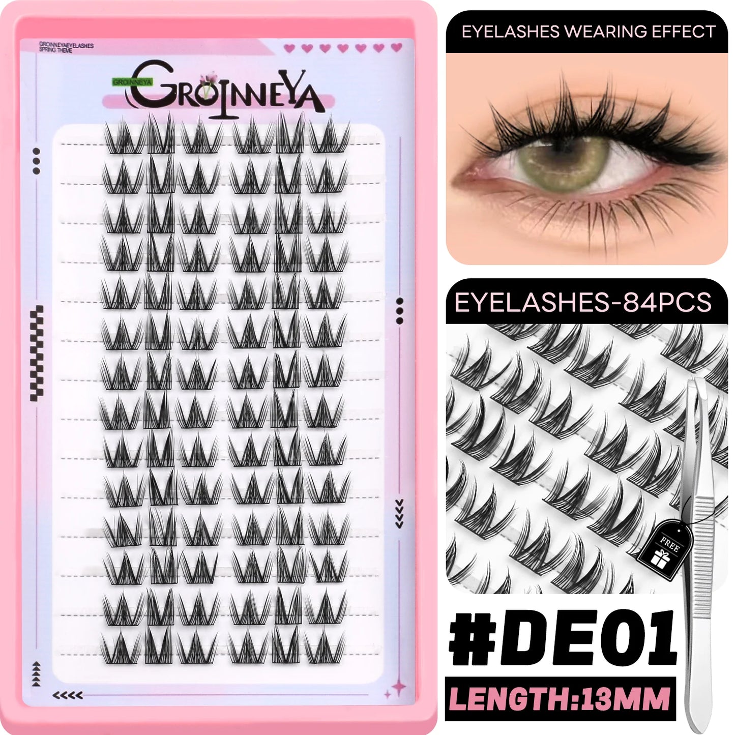 Grappes de cils DIY – Cils manga, multi-styles, effet naturel – Faux cils pour extensions et maquillage professionnel