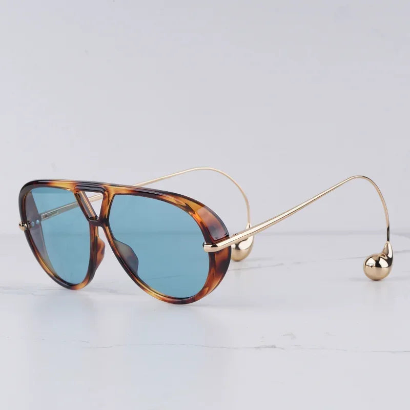 « Lunettes de soleil Femme – Aviateur INS, Tortoise & Or »