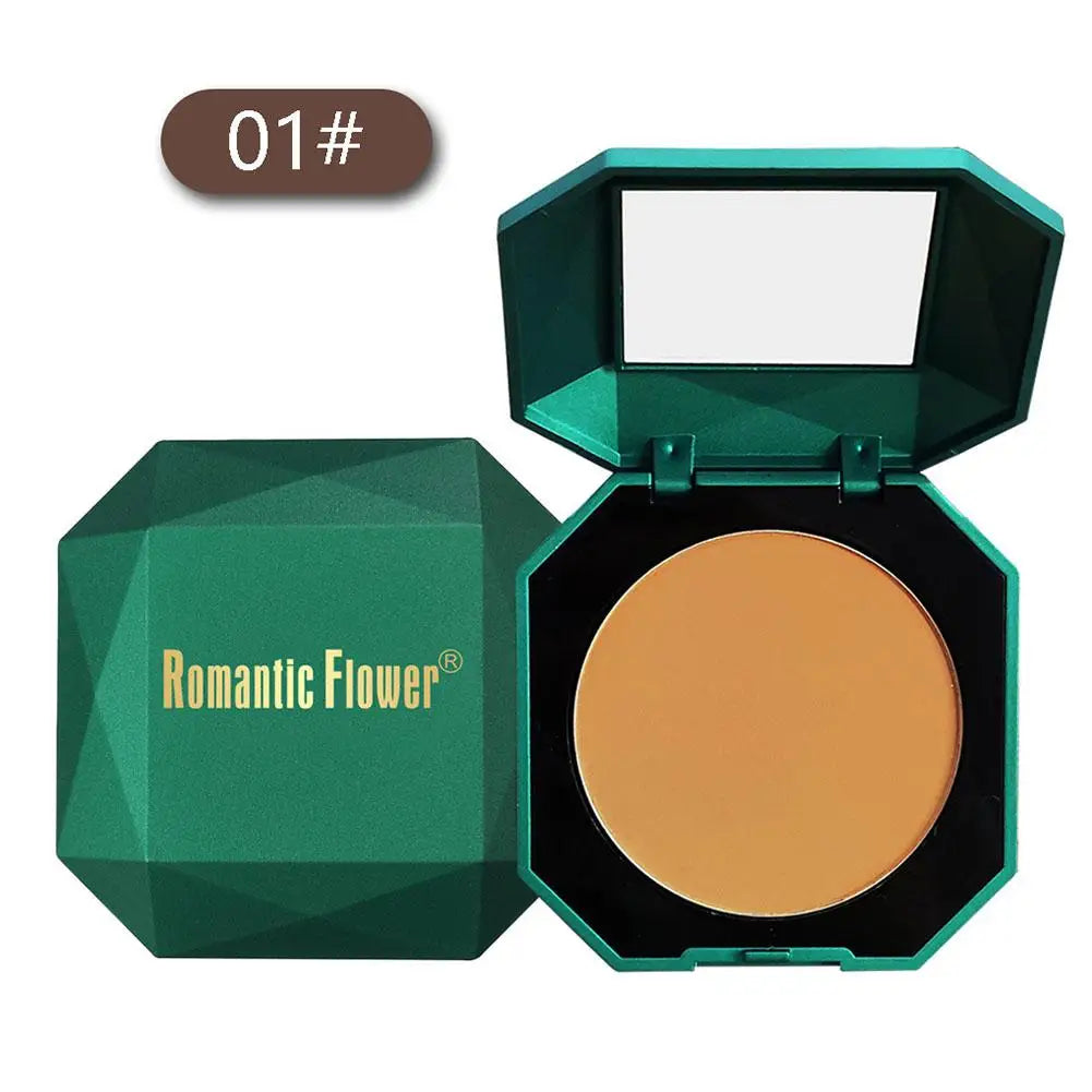 Poudre Pressée Foncée 4 Couleurs – Pour Peaux Sombres, Finition Mate, Tenue Longue Durée, Waterproof, Blush et Maquillage de Marque