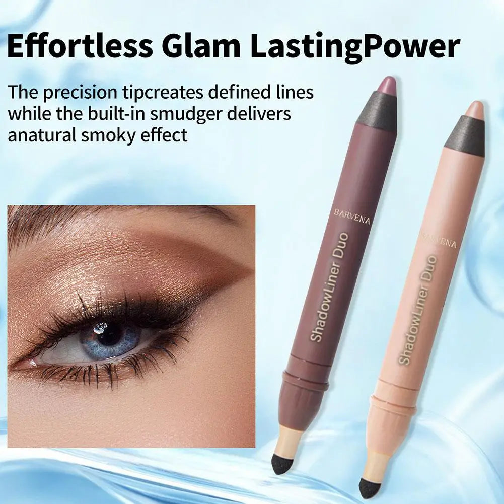 Crayon 2 en 1 nacré – fard à paupières et eyeliner, paillettes métalliques, longue tenue, waterproof, facile à appliquer, maquillage des yeux