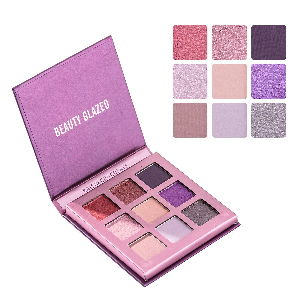 Palette de fards à paupières 9 couleurs nacrées, mates et longue tenue, waterproof