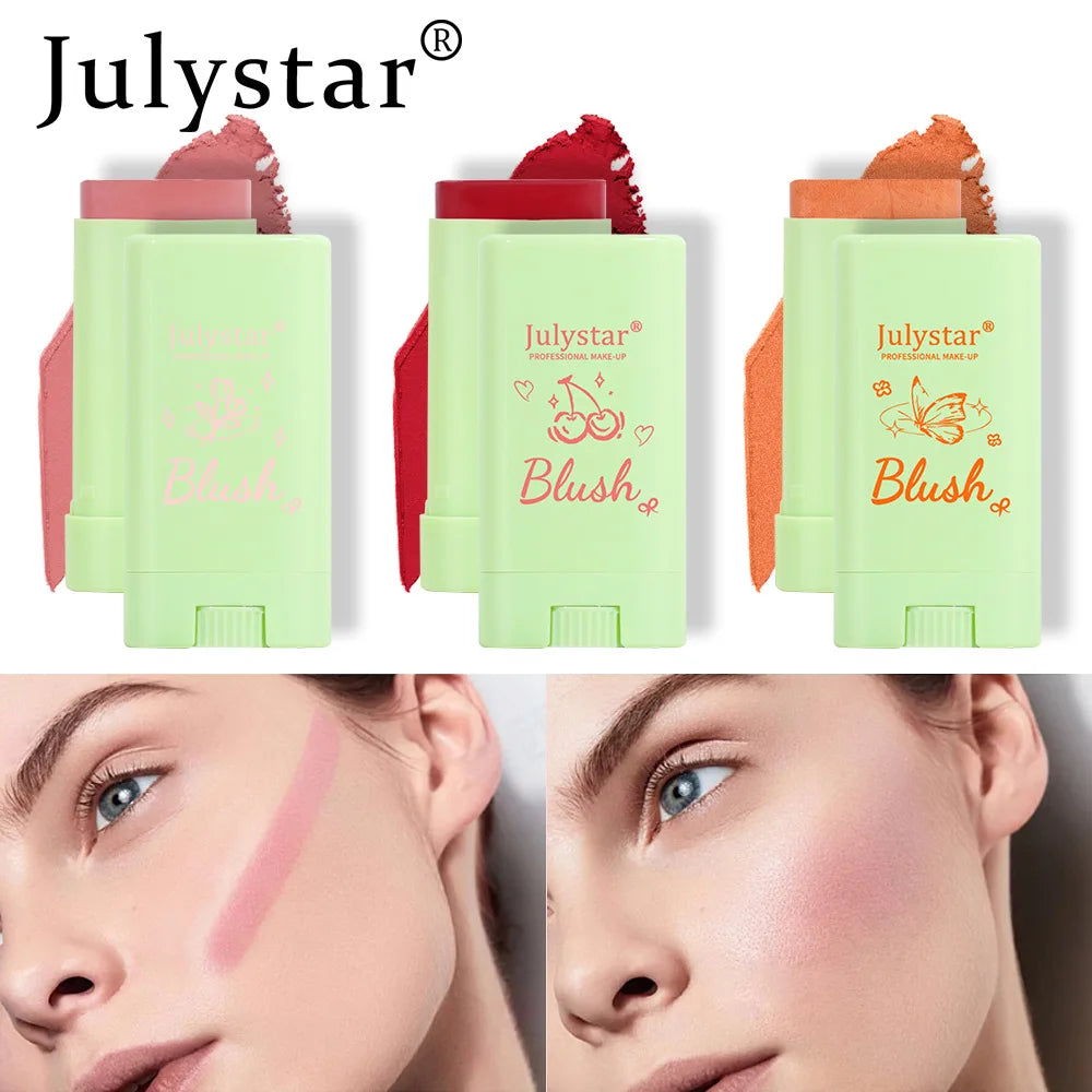 Blush stick crème mate naturel – 2 en 1 contour et highlighter, couleur modulable – Baume blush pour sculpter le visage, maquillage portable