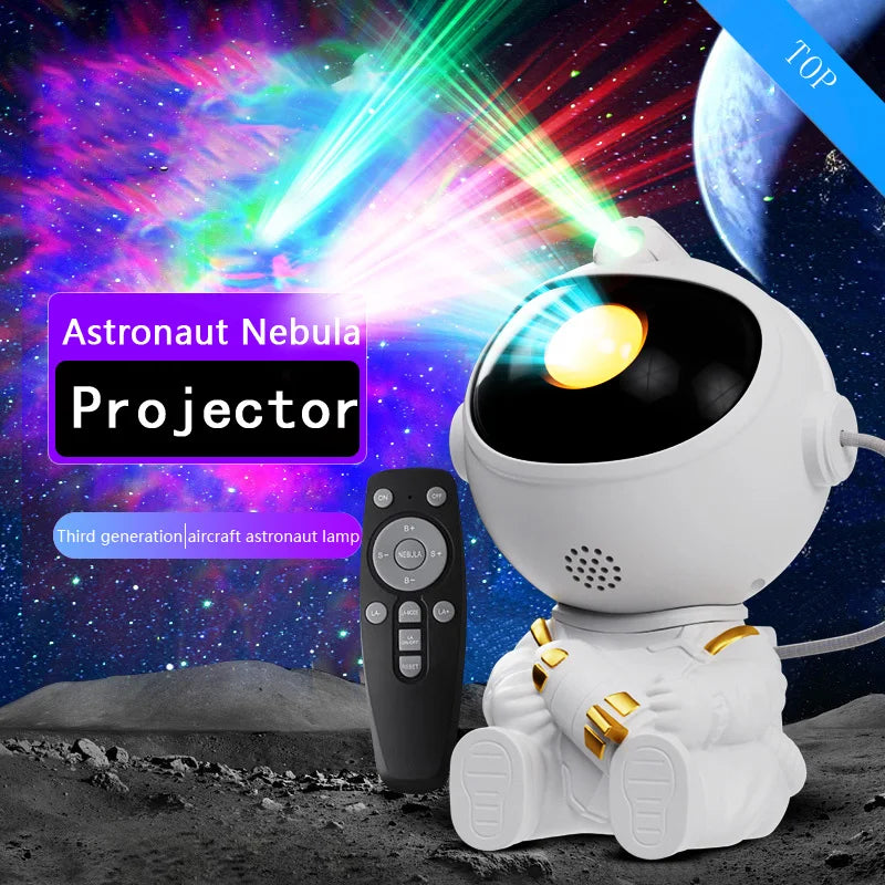 Astronaut Galaxy Projector – LED Starry Sky Night Light for Bedroom & Room Decor