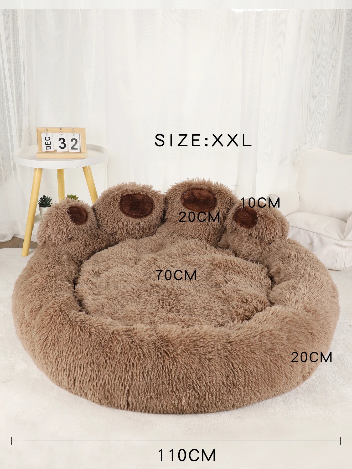 Fluffy Plush Pet Bed – Warm Sofa Bed for Dogs & Cats