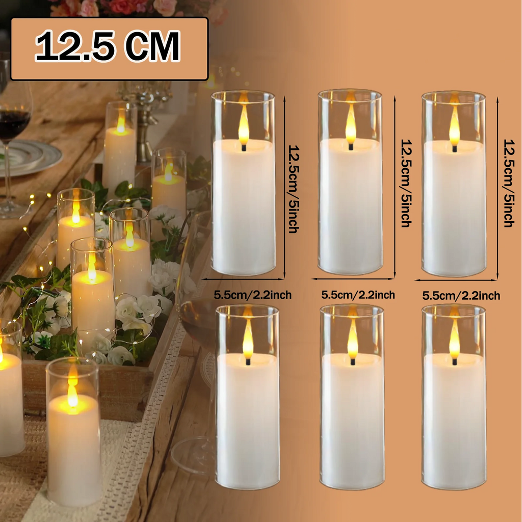 LED Flameless Tea Light Candles (6–90 PCS) – Flickering Acrylic Cup Candles for Weddings & Events