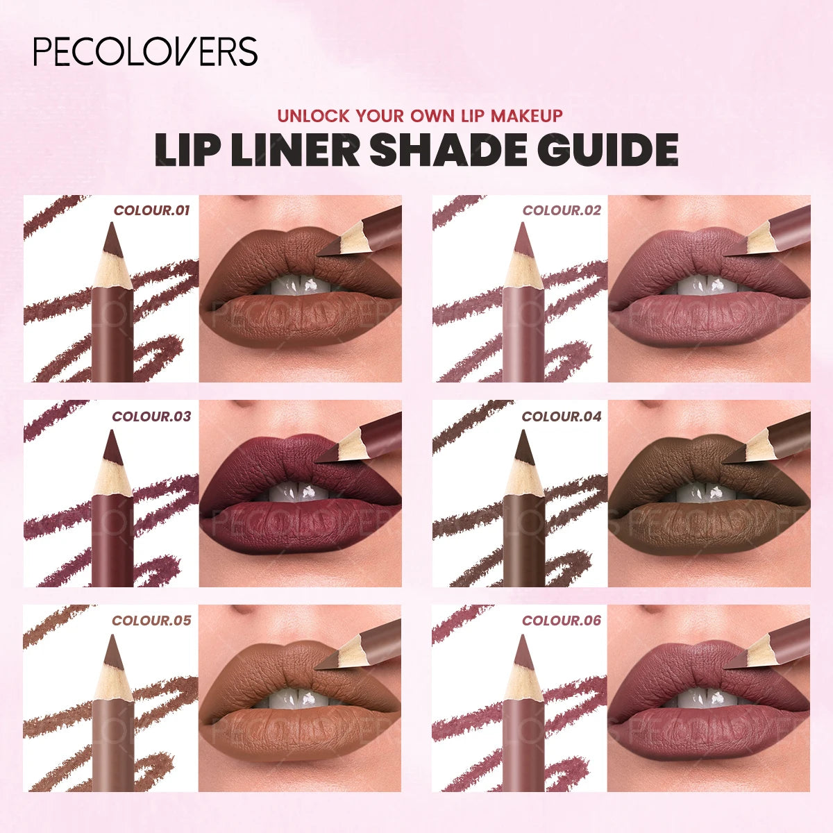 1 Pièce Crayon à Lèvres Mat – Waterproof, Longue Tenue, Plusieurs Couleurs, Idéal Halloween et Noël