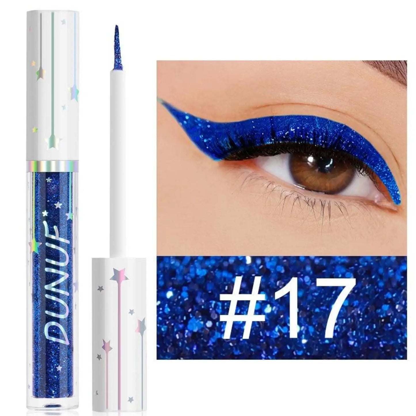 1 pièce : Eyeliner et fard à paupières liquides brillants, colorés, à séchage rapide, longue tenue et waterproof