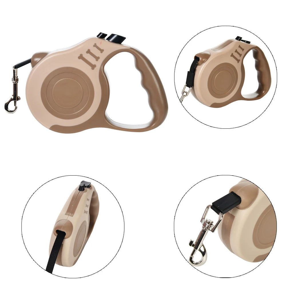 Retractable Dog Leash – 3m & 5m Adjustable Walking Lead for Small & Large Dogs