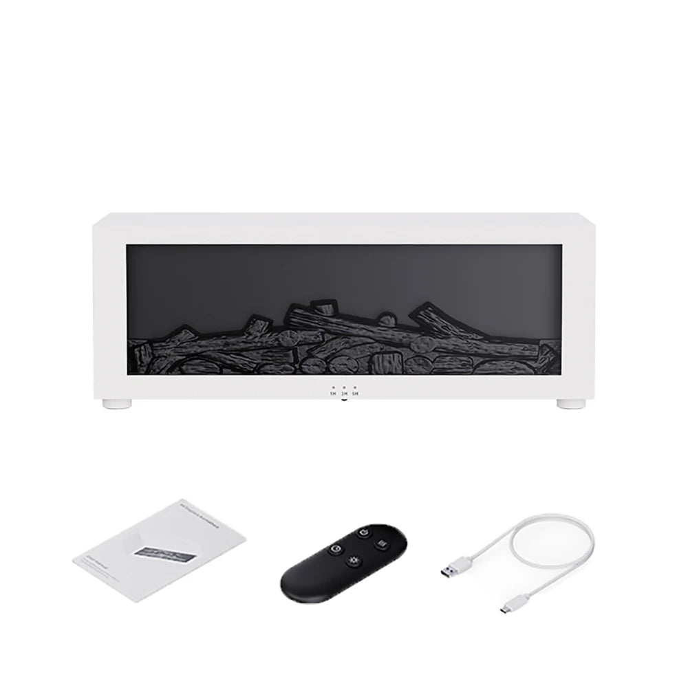 Flame Aroma Diffuser with Remote Control – LED Essential Oil Humidifier for Home
