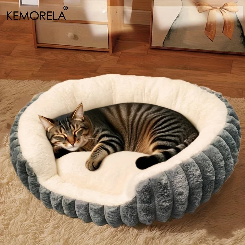 Jumbo Plush Pet Sofa Bed – Soft Washable Bed with Supportive Backrest