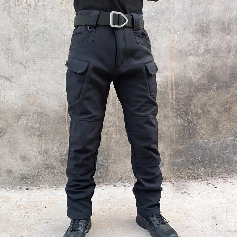 Pantalon d’Hiver Homme – Imperméable, Doublé Polaire, Snowboard et Ski, Softshell, Multi-Poches, Pantalon de Travail et Outdoor