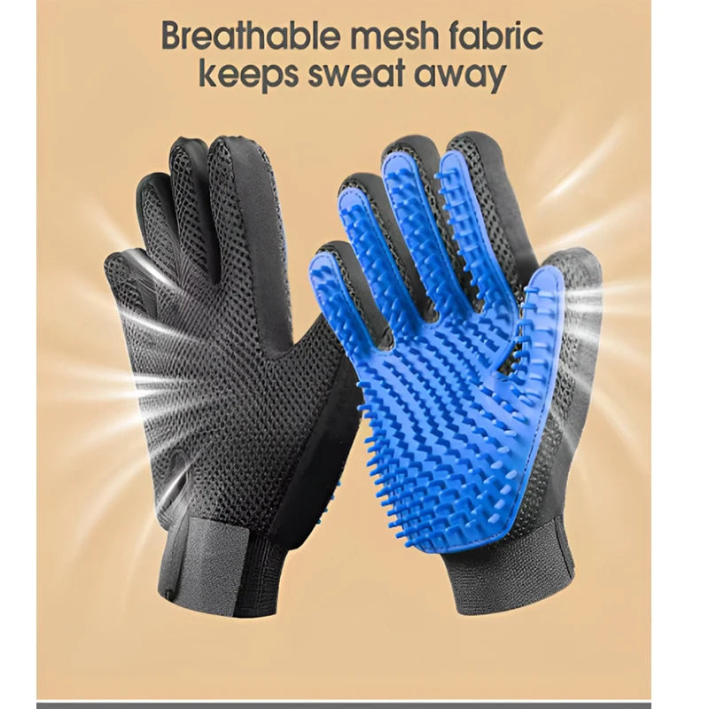 Pet Grooming Glove – Deshedding & Massage Brush for Dogs and Cats