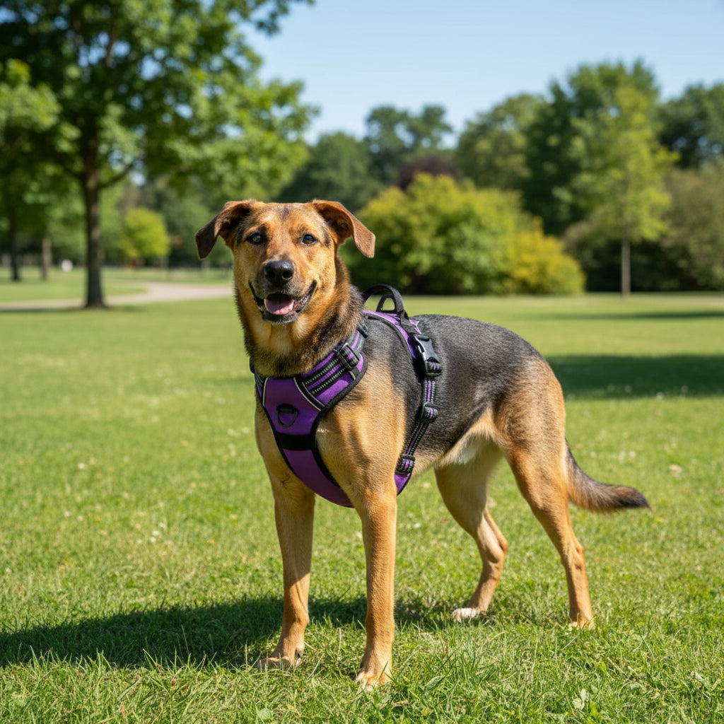 Adjustable No-Pull Dog Harness – Reflective Front-Clip Harness with Handle