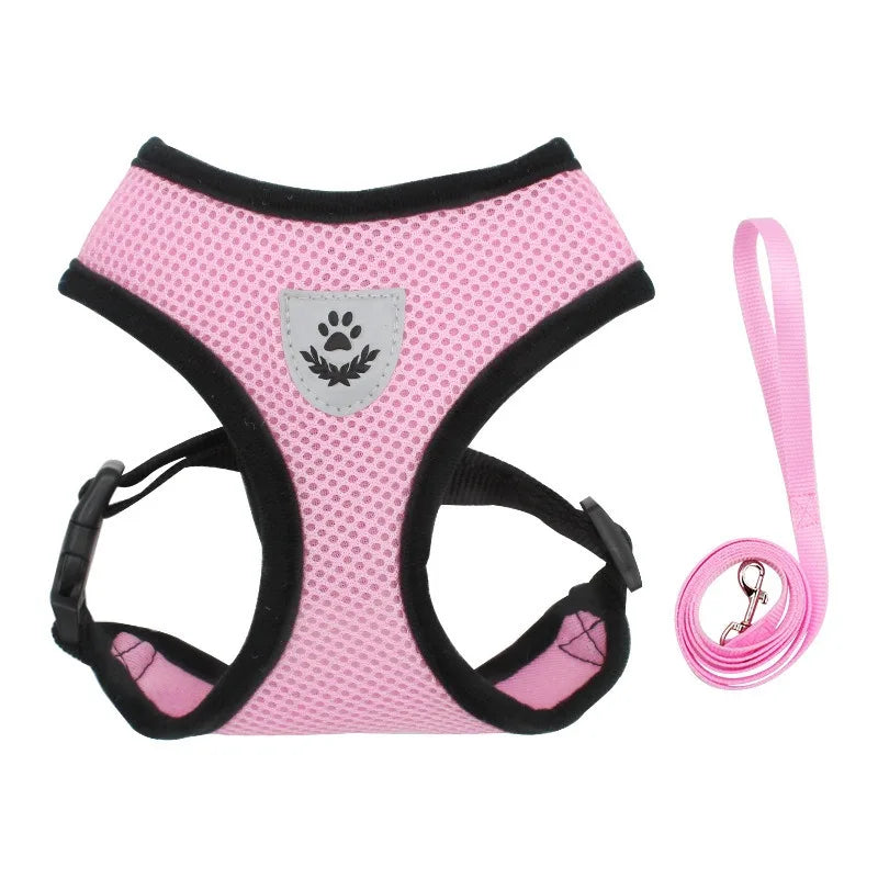 Adjustable Escape-Resistant Cat Harness & Leash Set – Soft Vest for Cats & Kittens