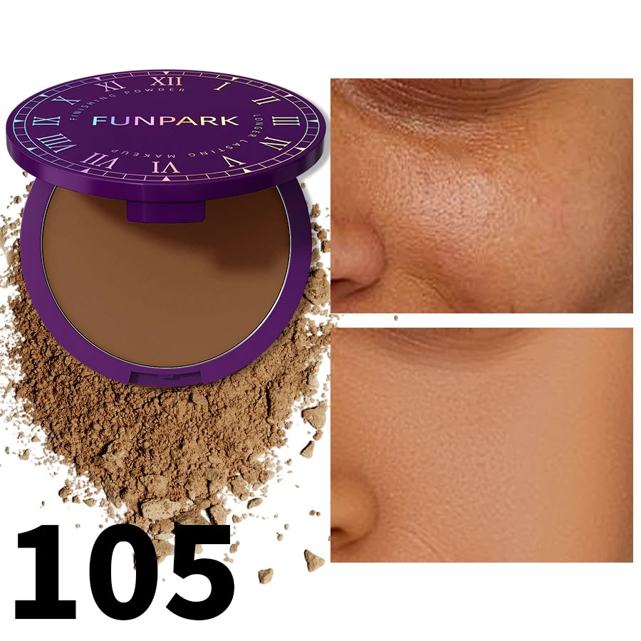 Fond de Teint Compact Mat Haute Couvrance – Palette 5 Couleurs, Finition Légère et Impeccable, Contrôle du Sébum, Poudre de Finition Idéale pour Femme, Parfait comme Coffret Cadeau