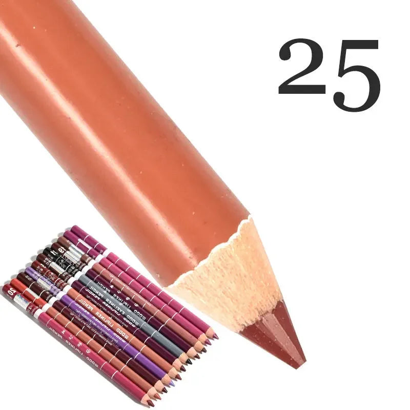 Set 28 Couleurs Crayons à Lèvres Waterproof – Mat, Teintes Nude et Rouge, Longue Tenue, Anti-Transfert, Maquillage des Lèvres pour Femmes, Fête