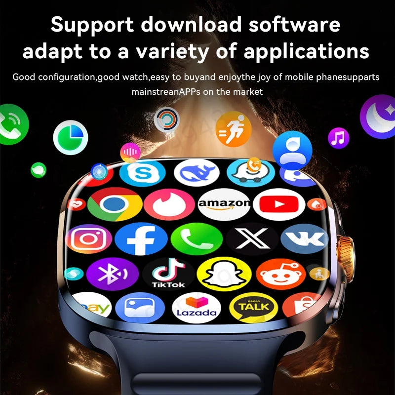 M99 Smartwatch 5G avec écran Amoled de 2.4 pouces 900W caméra rotative WIFI GPS Position boussole NFC Bluetooth montre intelligente hommes femmes