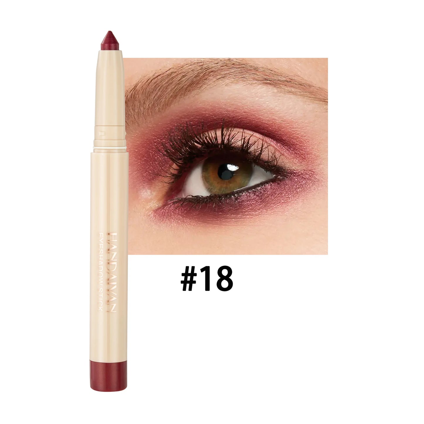 Crayon yeux dual-use – eyeliner et fard à paupières, mat, naturel, adapté pour maquillage de nuit ou clubbing, pointe ajustable